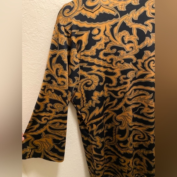 Soft Surroundings Beaded Damask V-Neck Tunic - Picture 6 of 8